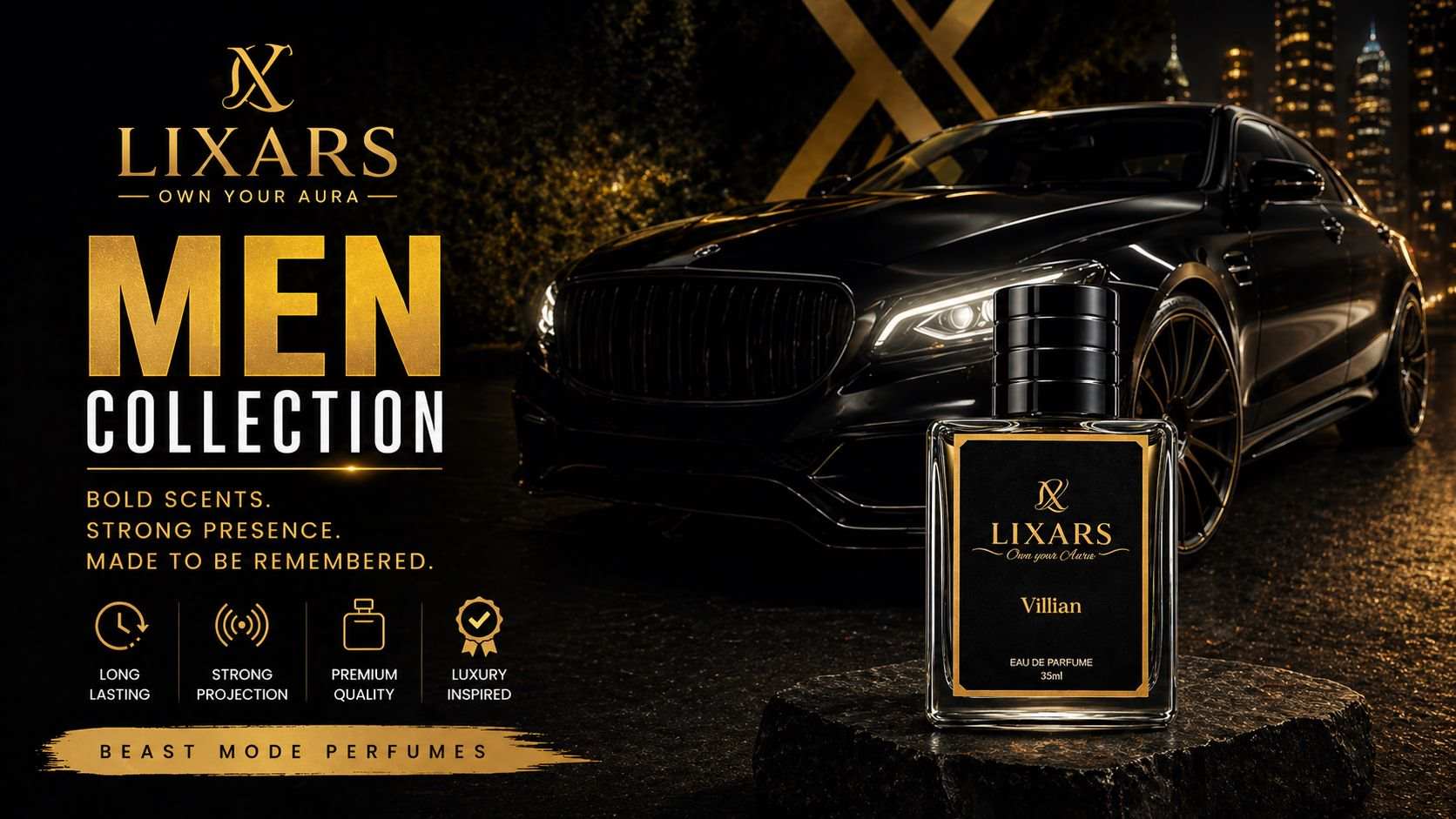 Lixars men’s perfume collection hero banner