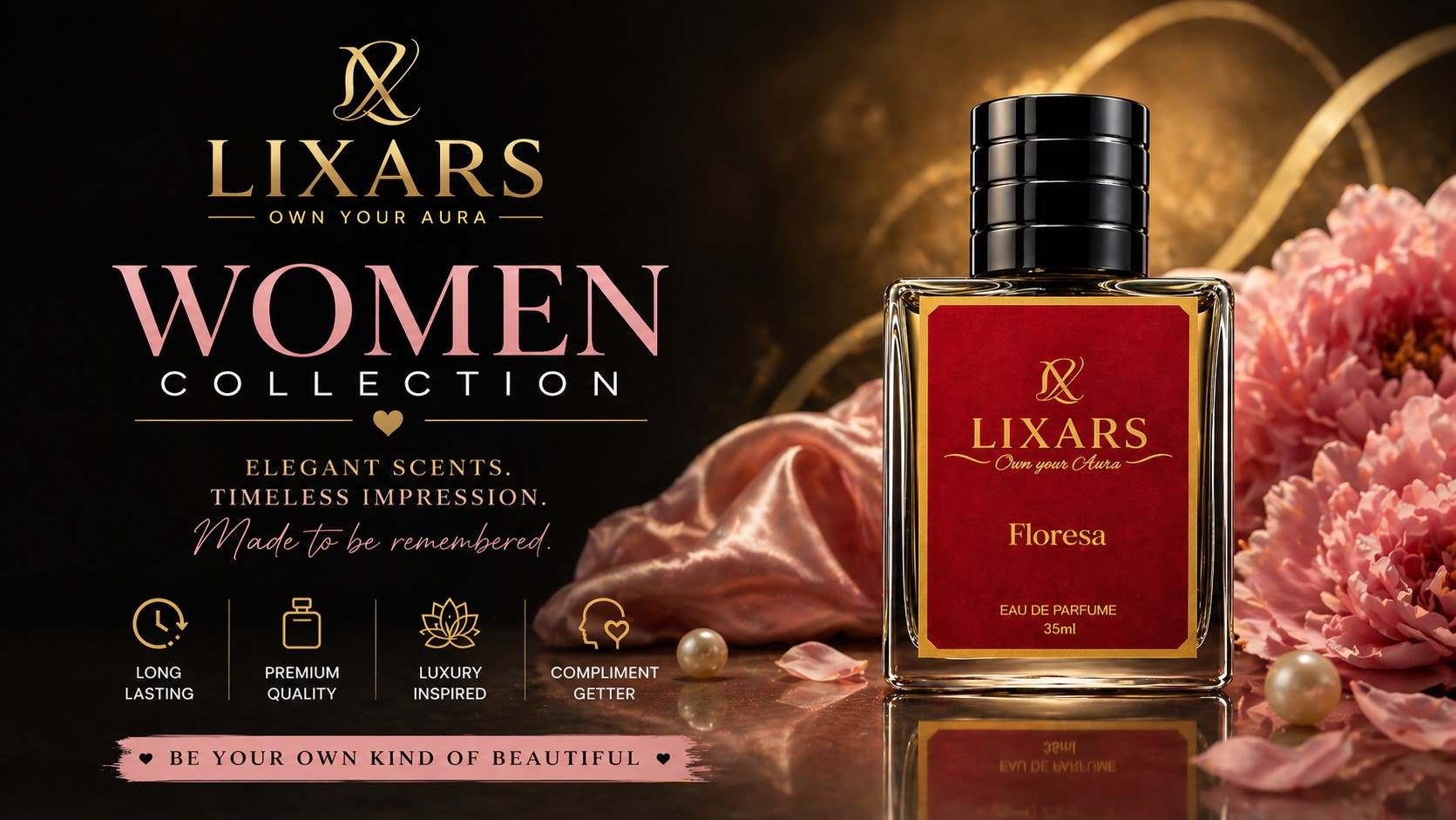 Lixars women’s perfume collection hero banner