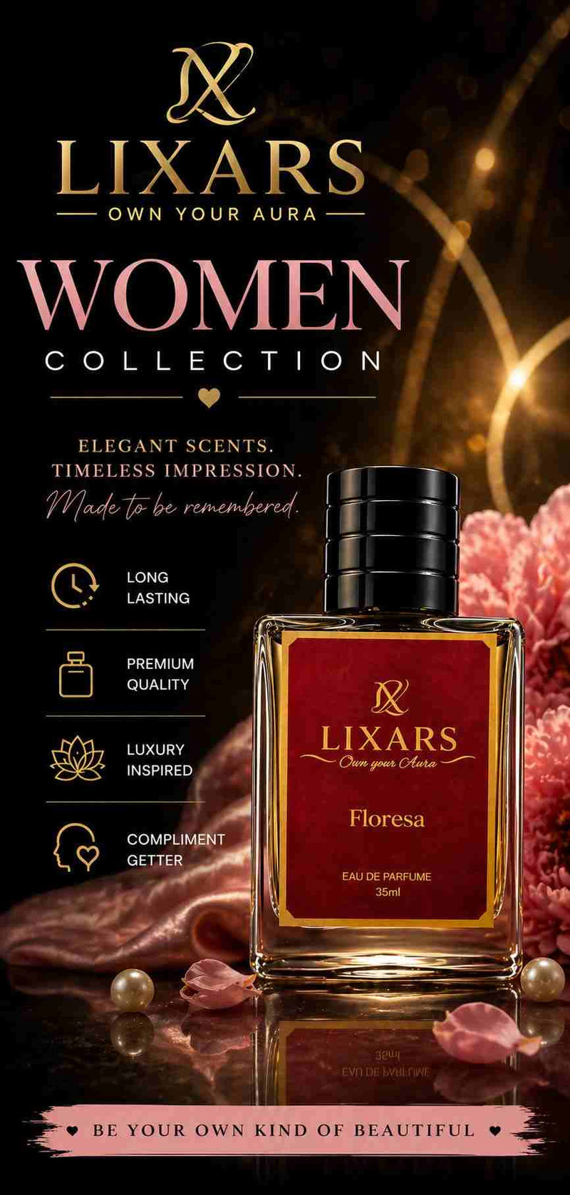 Lixars women’s perfume collection mobile hero banner