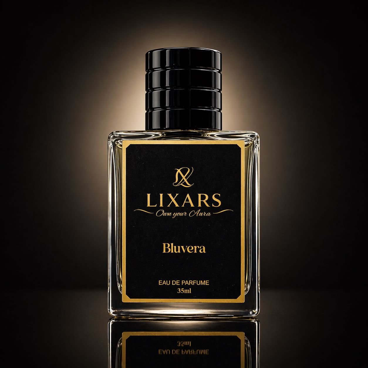 Bluvera long lasting fresh woody perfume for men elegant fragrance bottle