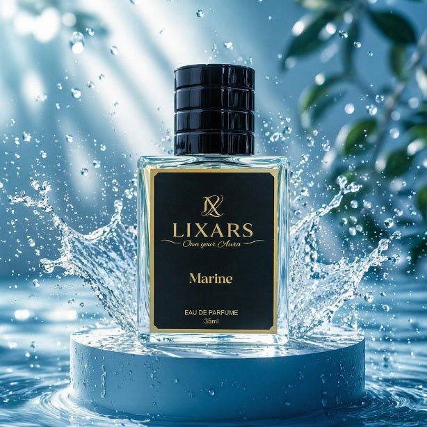 Marine men’s perfume with aquatic citrus woody notes