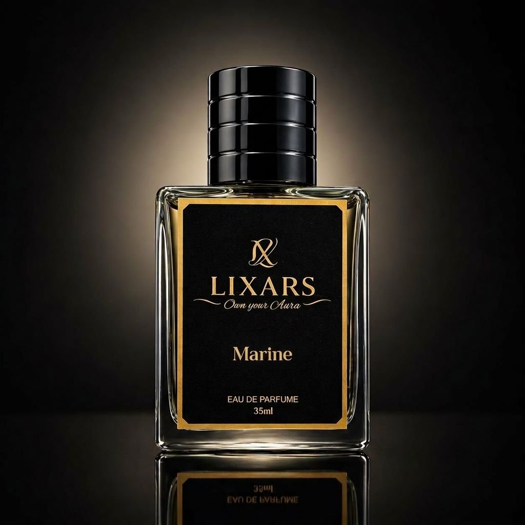 Marine long lasting aquatic perfume for men elegant bottle