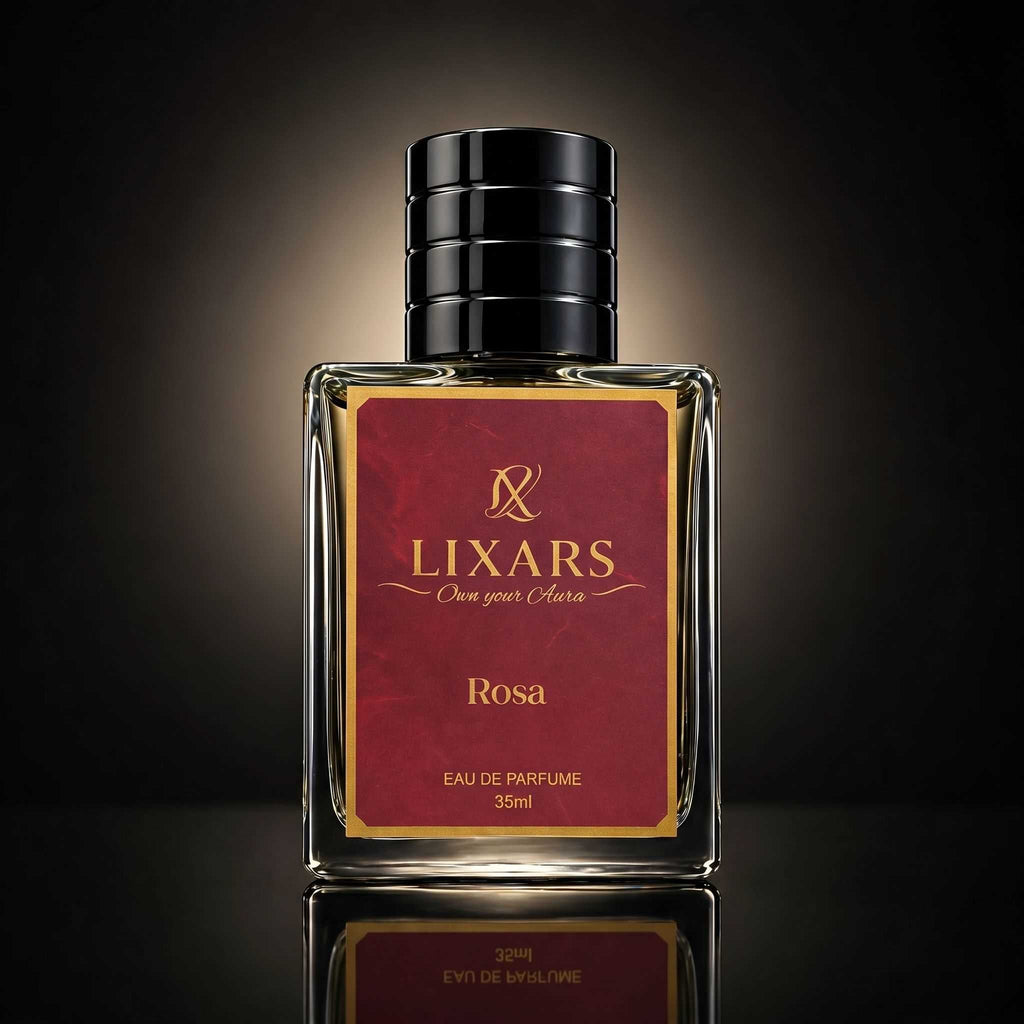 Rosa elegant rose perfume with lasting freshness bottle