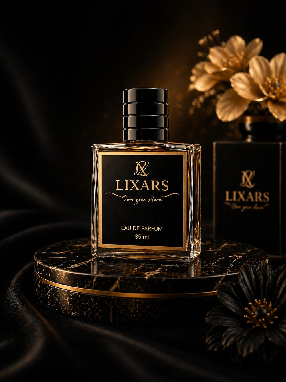 Lixars luxury perfume brand bottle front view